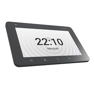 картинка Slinex SM-07N Cloud цвет графит. 7" Компактный видеодомофон с функцией переадресации вызова от компании Intant